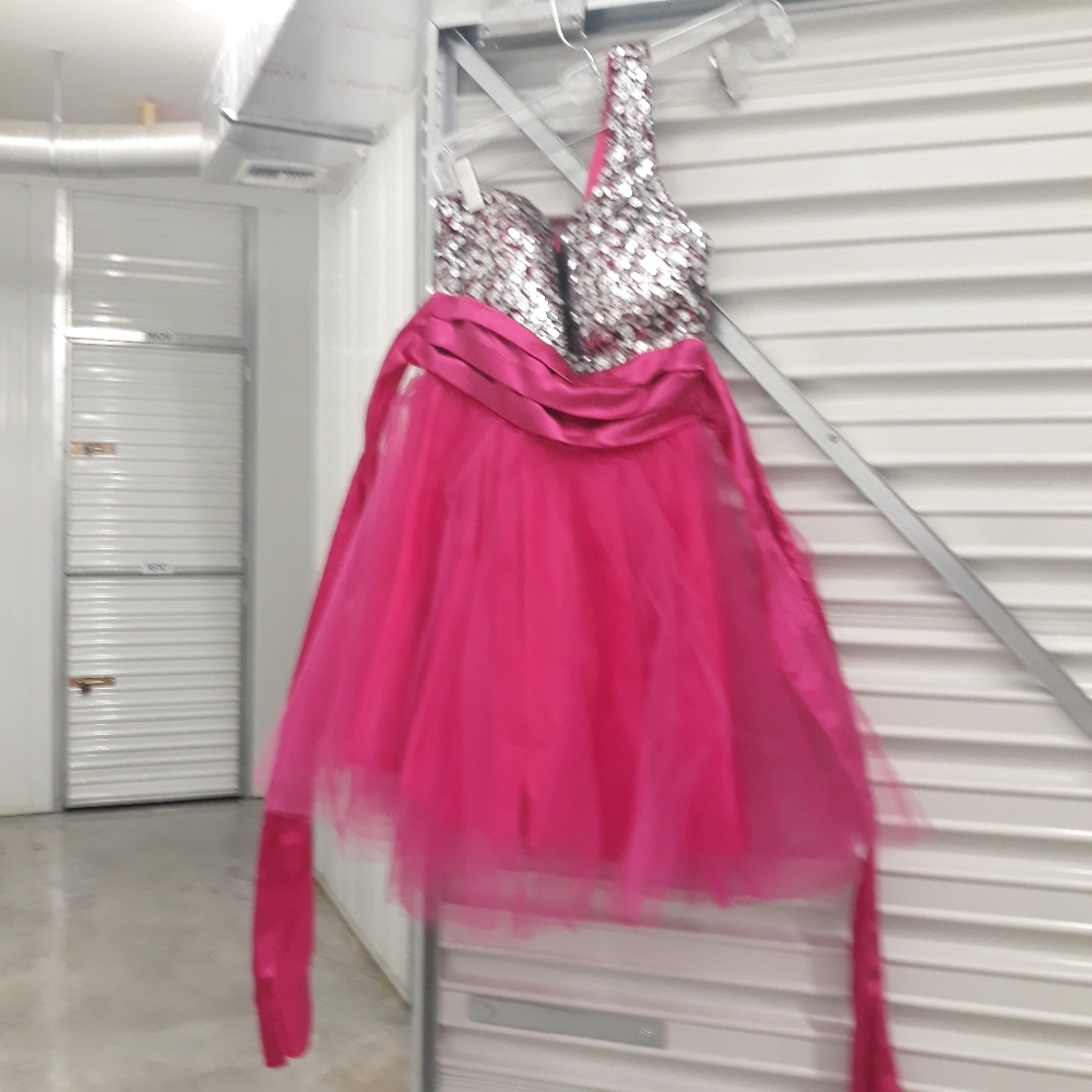 Pink and sequence short  Cocktail dress